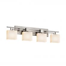 Justice Design Group FSN-8704-55-OPAL-NCKL - Aero 4-Light Bath Bar