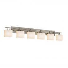 Justice Design Group FSN-8706-55-OPAL-NCKL - Aero 6-Light Bath Bar