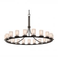 Justice Design Group FSN-8716-10-SEED-MBLK - Dakota 21-Light 1-Tier Ring Chandelier