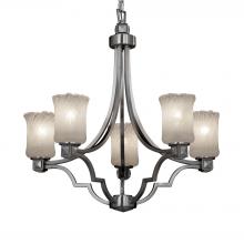 Justice Design Group GLA-8500-16-WHTW-NCKL-LED5-3500 - Argyle 5-Light LED Chandelier