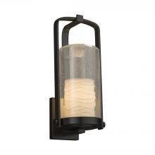 Justice Design Group POR-7584W-10-WAVE-MBLK - Atlantic Large Outdoor Wall Sconce