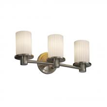 Justice Design Group FSN-8513-10-RBON-MBLK - Rondo 3-Light Bath Bar