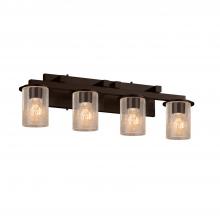 Justice Design Group FSN-8774-10-SEED-DBRZ - Dakota 4-Light Bath Bar