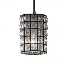 Justice Design Group WGL-8815-10-GRCB-MBLK-RIGID - Mini 1-Light Pendant