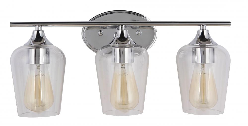 Elba 3 Light Vanity - Chrome