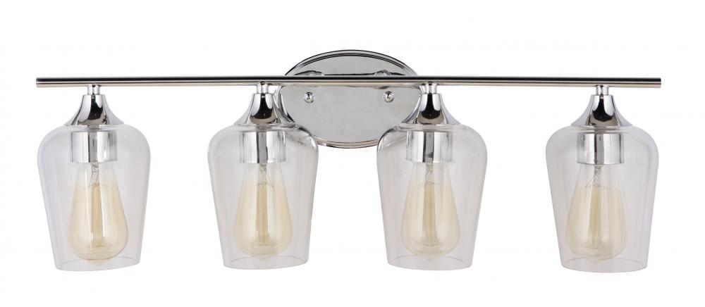 Elba 4 Light Vanity - Chrome