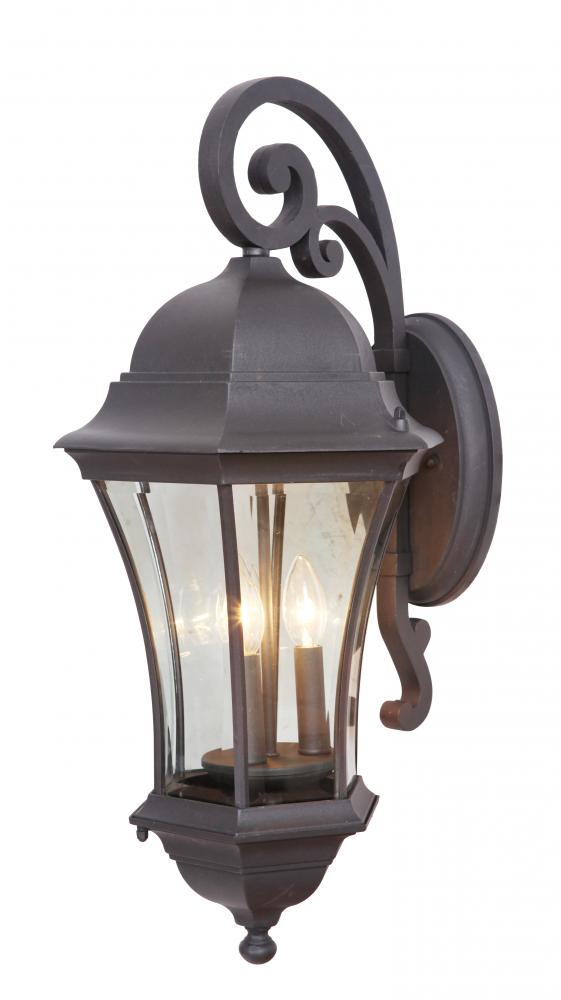 Three Light Heritage Bronze Wall Lantern