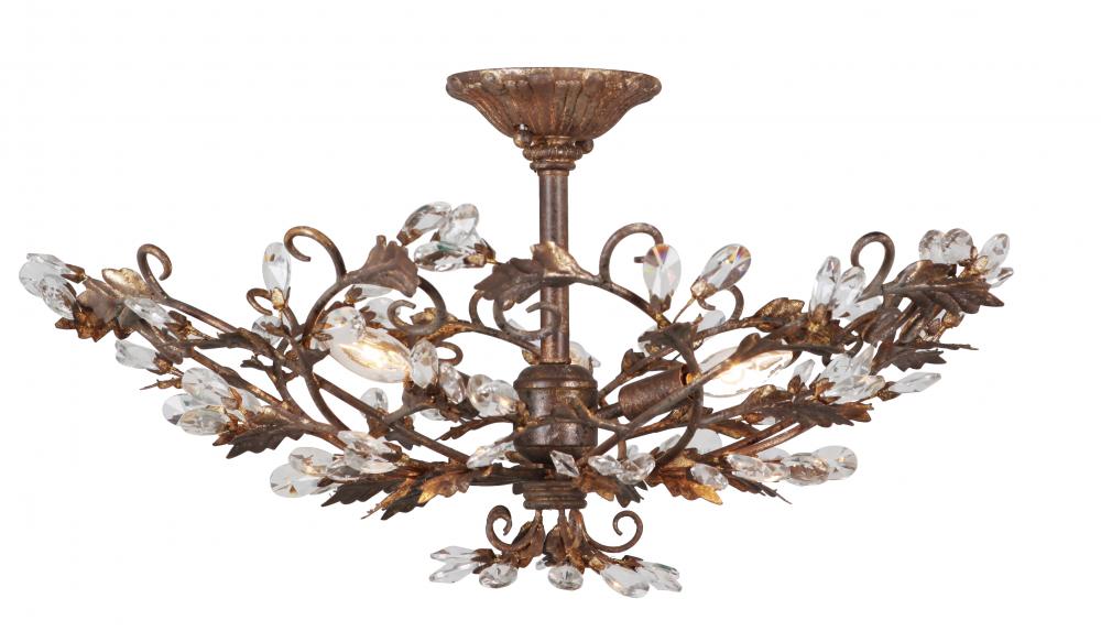 Majestic 3 Light Semi Flush