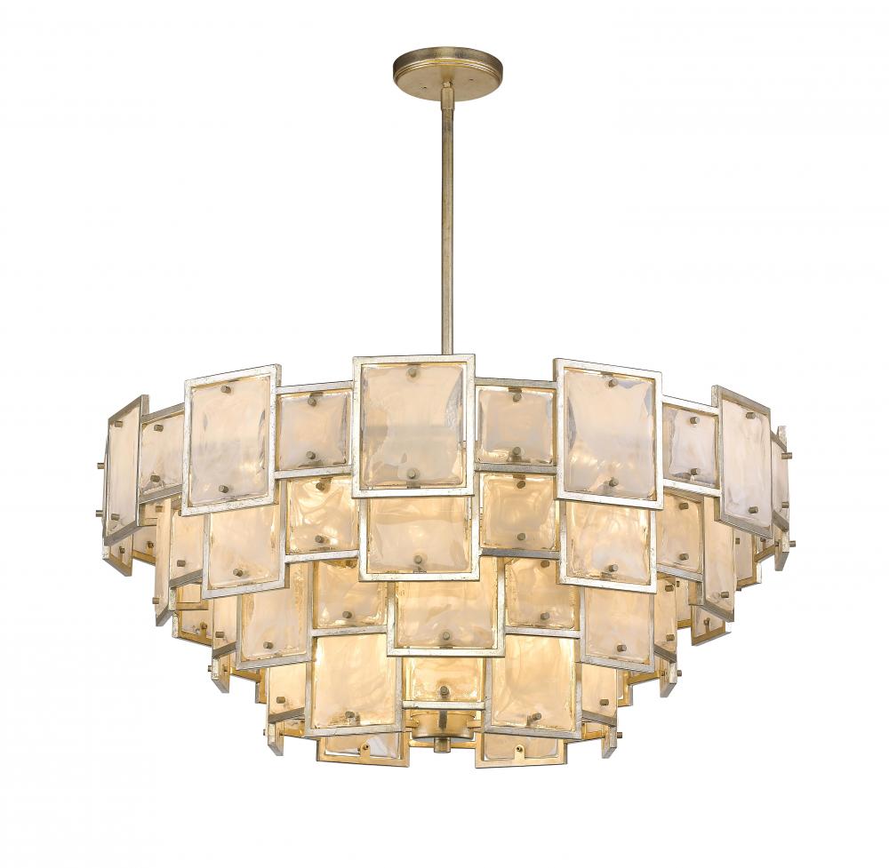 Skyler 16 Light Pendant - Silver Leaf