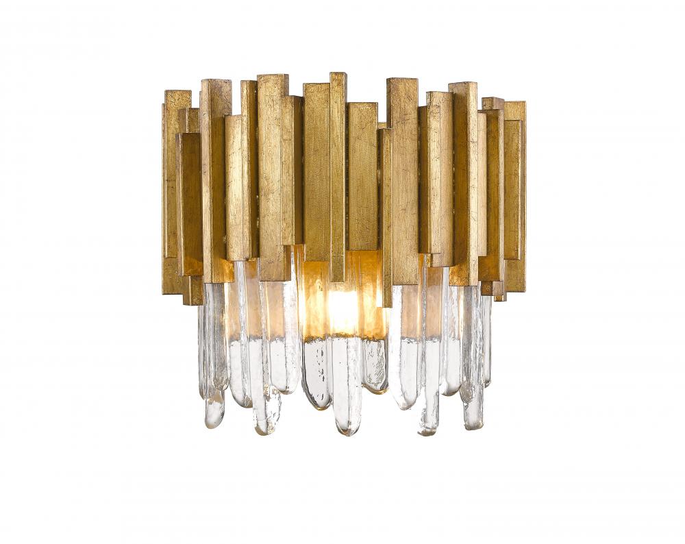 Lena 1 Light Wall Sconce - Gold Leaf