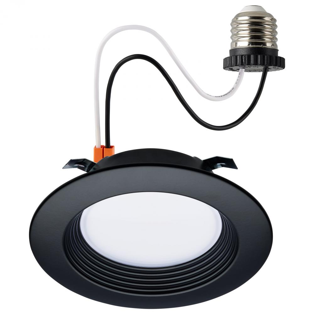 6.7 Watt; LED Downlight Retrofit; 4 Inch; CCT Selectable; 120 Volts; Black Finish