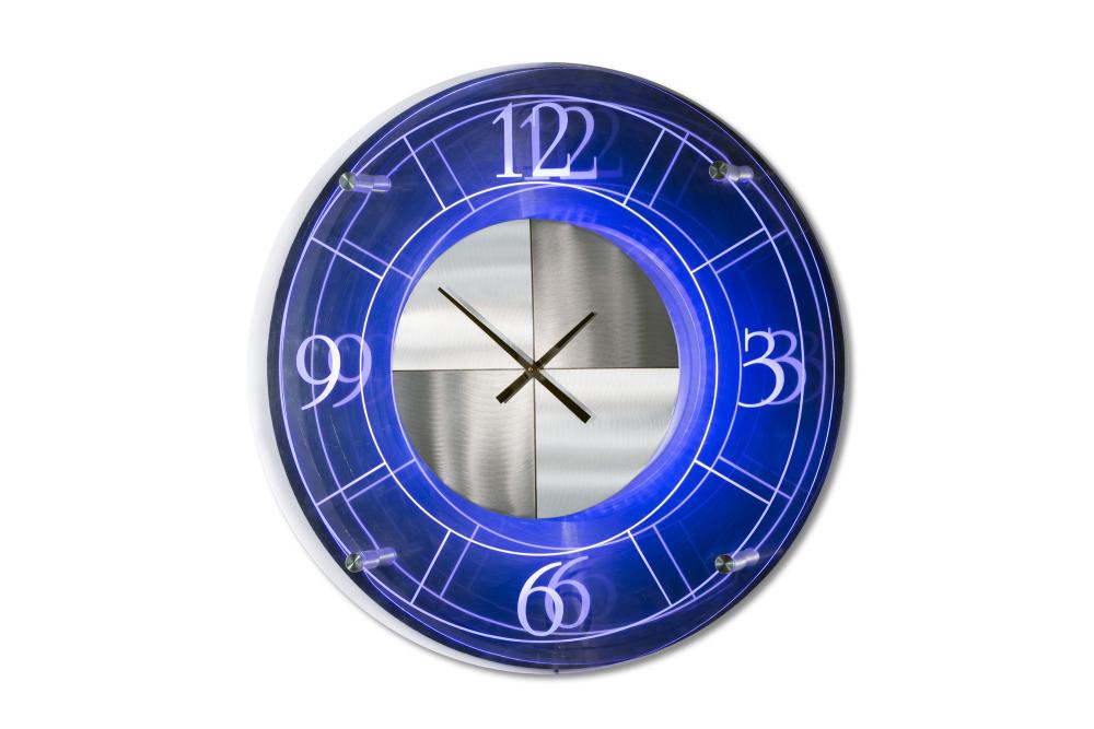 Alexandria Multi-Color Clock Silver