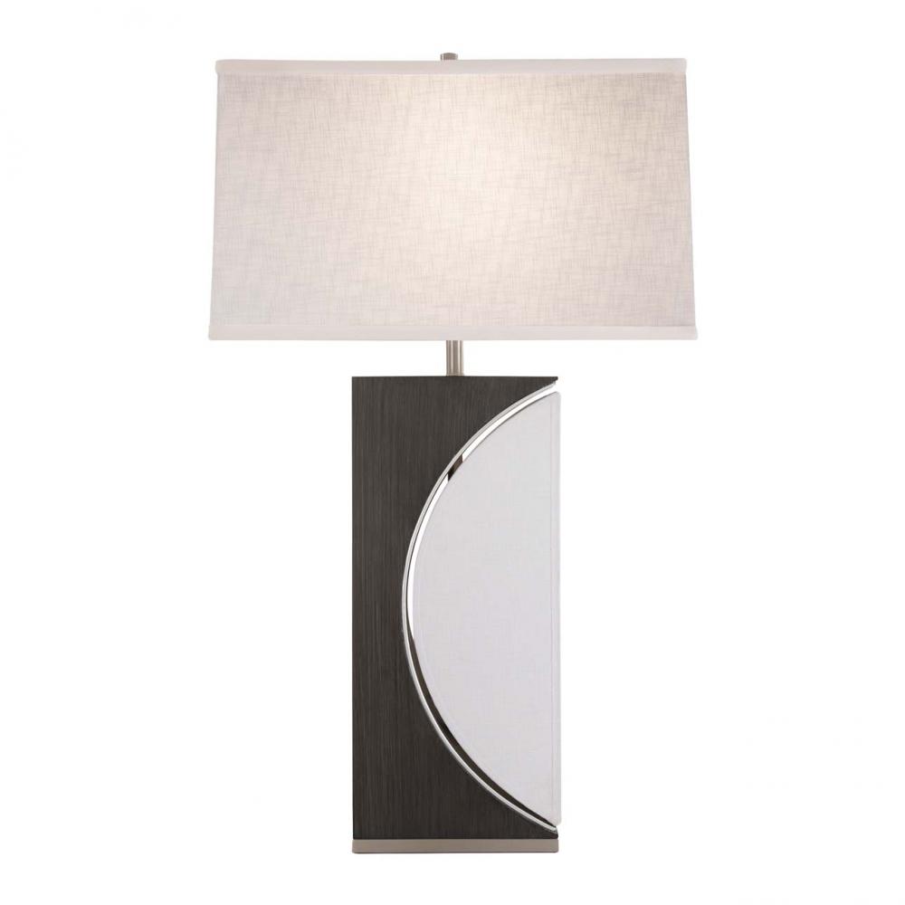 Half Moon Table Lamp Charcoal Gray