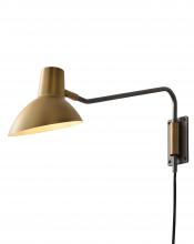 Nova 3011631BB - Swing Sconce Brushed Brass Shade with Gunmetal Body