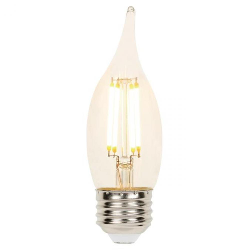 4-1/2W CA11 Filament LED Dimmable Clear 2700K E26 (Medium) Base, 120 Volt, Box