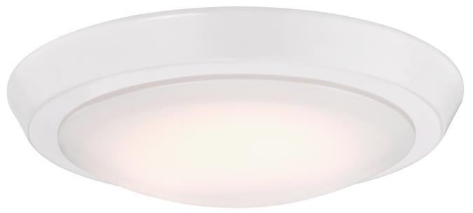 11 in. 20W LED Flush White Finish Frosted Acrylic Shade