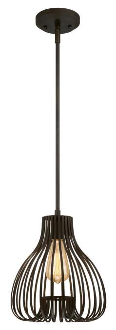 Pendant Oil Rubbed Bronze Finish Cage Shade