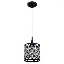 Westinghouse 6362700 - Mini Pendant Matte Black Finish Crystals