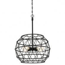 Westinghouse 6367900 - 4 Light Chandelier Matte Black Finish