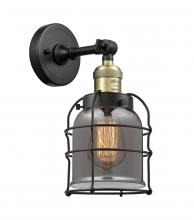  203-BAB-G53-CE-LED - Bell Cage - 1 Light - 6 inch - Black Antique Brass - Sconce