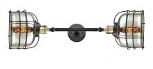 Innovations Lighting 208L-BAB-G78-CE - Bell Cage - 2 Light - 9 inch - Black Antique Brass - Bath Vanity Light