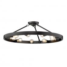 Golden 1019-9SF BLK - Castile 9 Light Semi-Flush