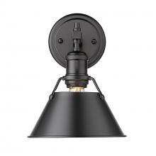 Golden 3306-BA1 BLK-BLK - Orwell 1-Light Bath Vanity in Matte Black