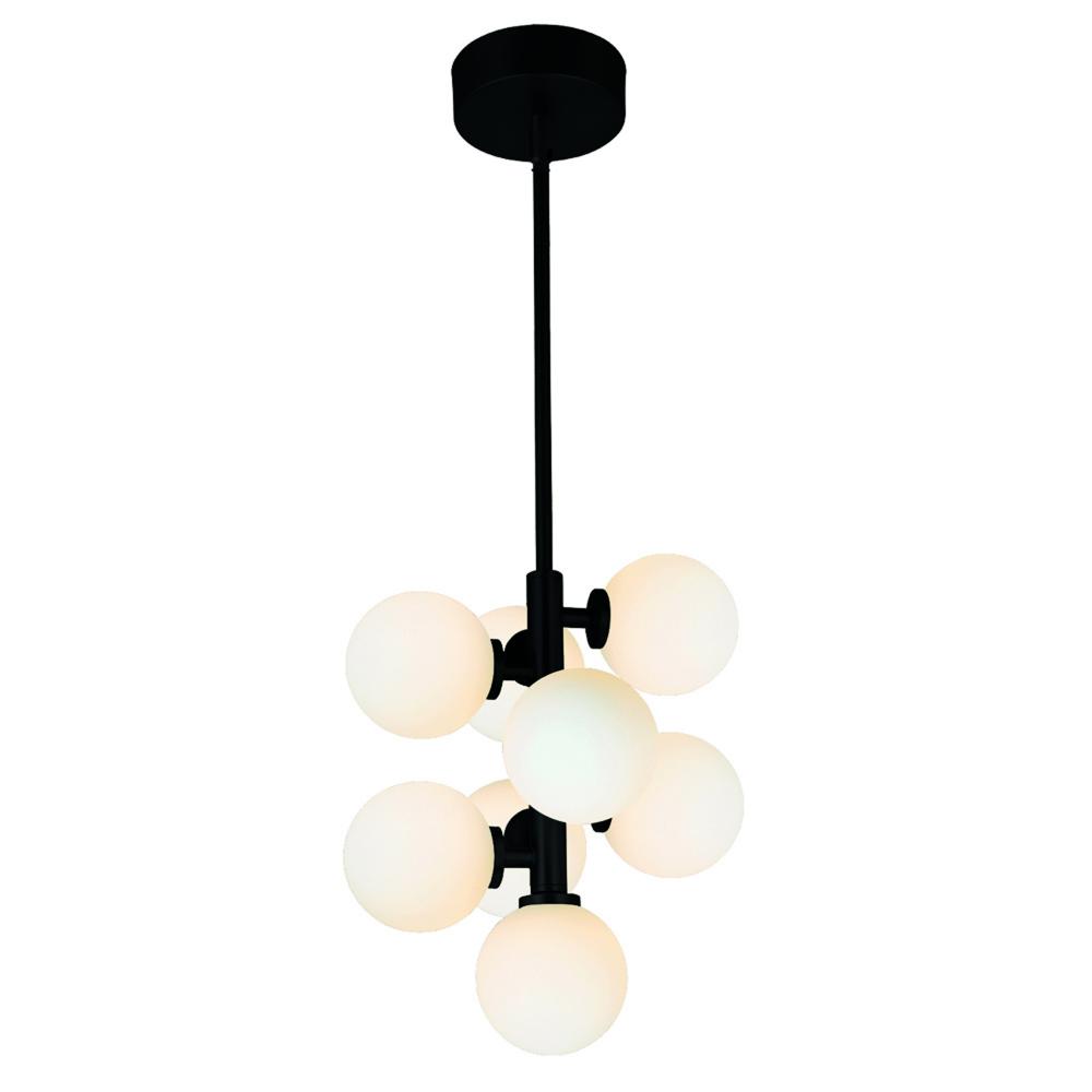 Arya 8 Light Pendant With Black Finish