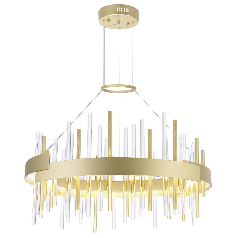 Millipede 26 in LED Satin Gold Chandelier