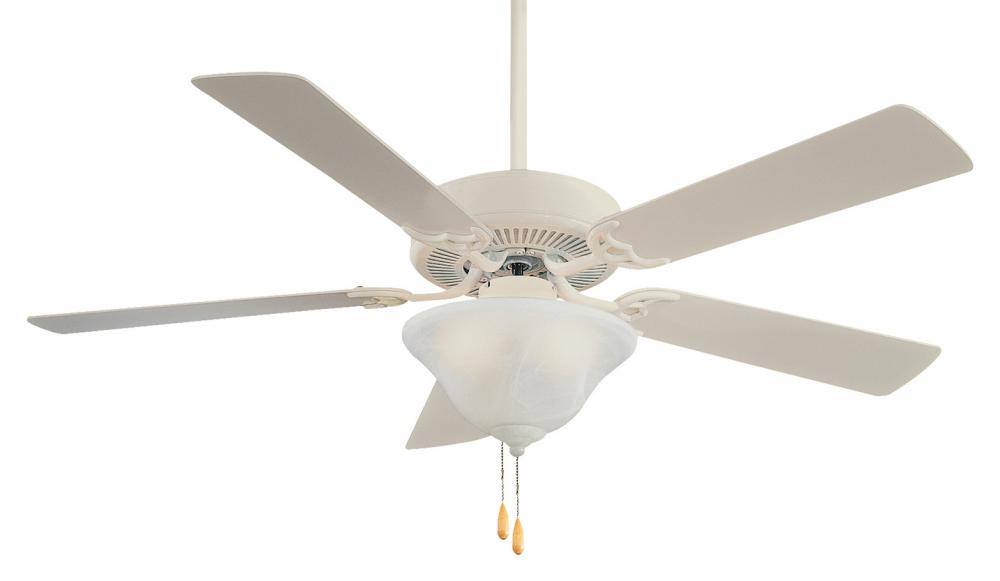 One Light Shell White Ceiling Fan