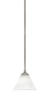 Toltec Company 560-GP-312 - Zilo Stem Mini Pendant, Graphite Finish, 7" White Muslin Glass