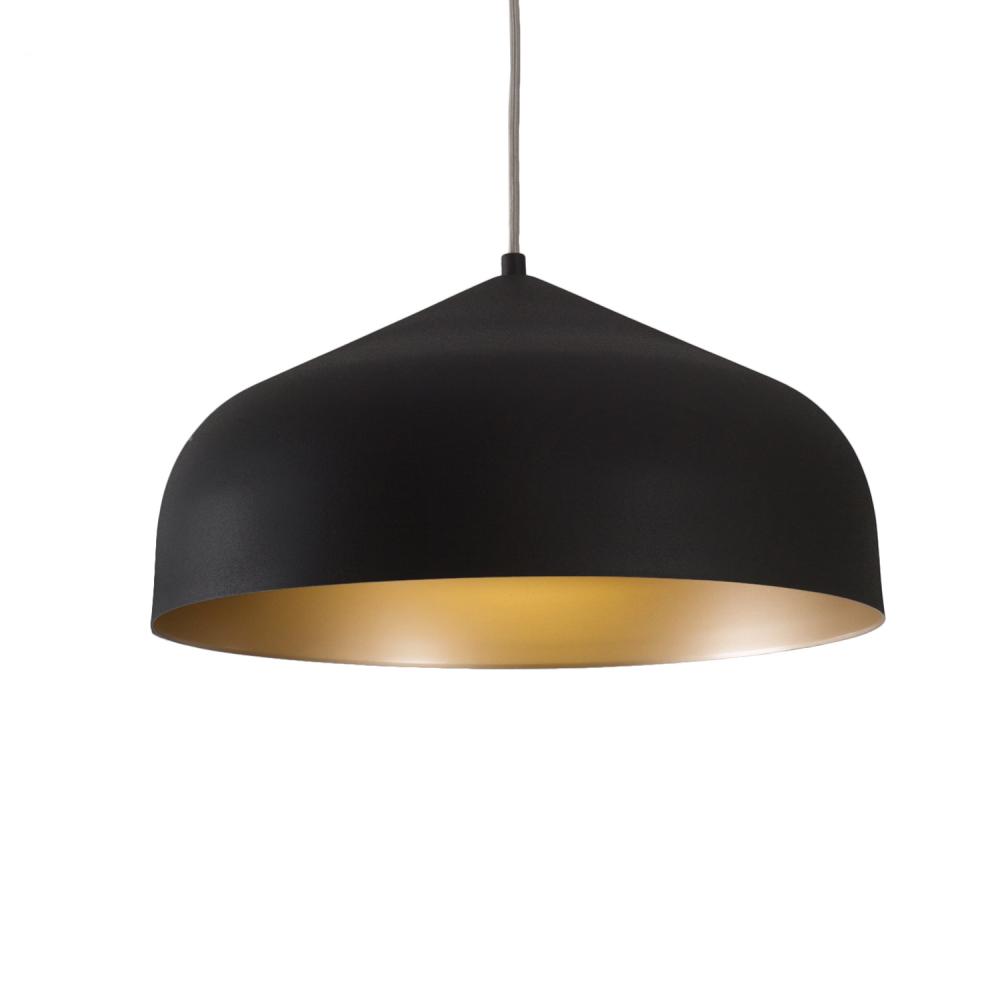 Helena 17-in Black/Gold 1 Light Pendant