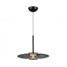 Kuzco Lighting Inc PD37018-BK/SM-3WCCT-UNV - Kyoto 17-in Black/Smoked Glass LED Pendant