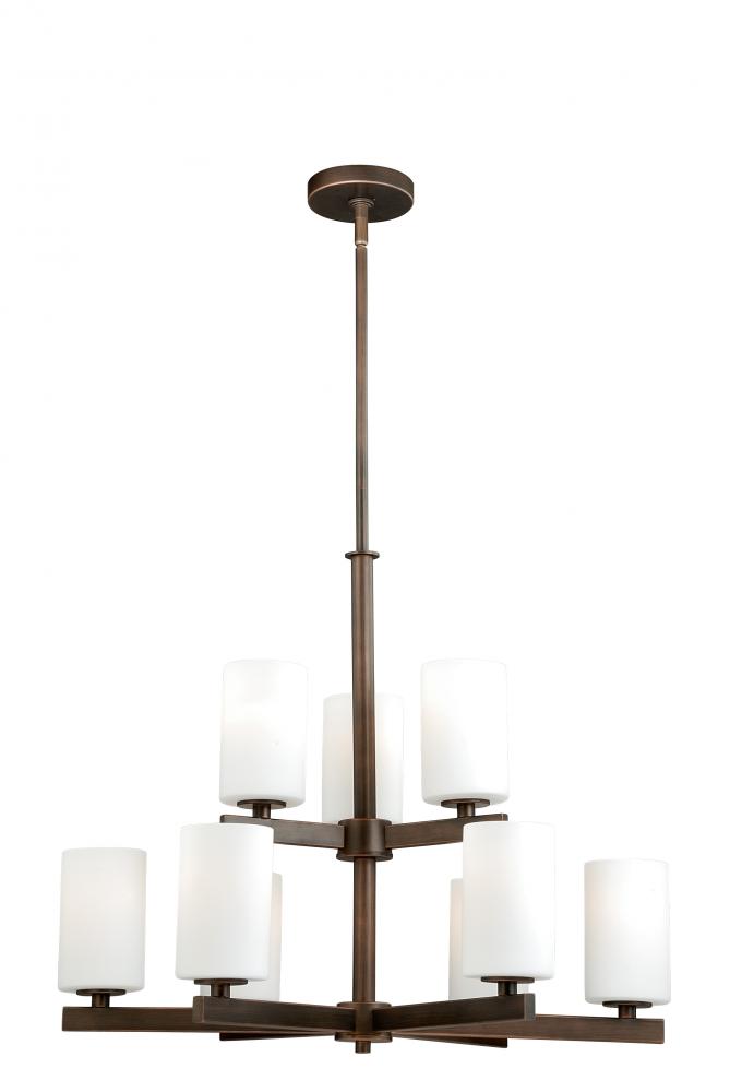 Glendale 9L Chandelier Sienna Bronze