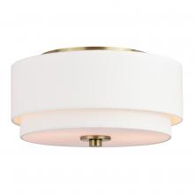 Vaxcel International C0278 - Burnaby 13-in Flush Mount Matte Brass