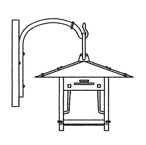 9" pagoda wall bracket