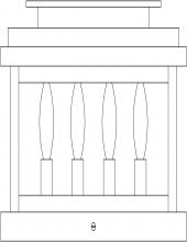 Arroyo Craftsman BOC-14RM-AC - 14" Bournemouth Column Mount