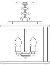 Arroyo Craftsman BOH-8RM-AC - 8" Bournemouth Pendant