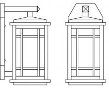 Arroyo Craftsman AVB-6RM-MB - 6" avenue wall bracket