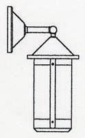 Arroyo Craftsman BB-7LWF-N - 7" berkeley long body wall mount - wet rated