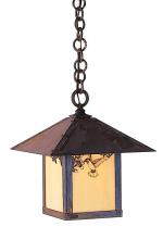 Arroyo Craftsman EH-12TOF-P - 12" evergreen pendant with t-bar overlay