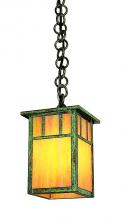 Arroyo Craftsman HH-4LAGW-BK - 4" huntington one light pendant with classic arch overlay