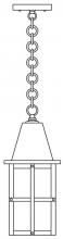 Arroyo Craftsman HH-6CS-VP - 6" hartford  pendant