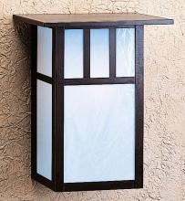 Arroyo Craftsman HS-12EOF-BK - 12" huntington sconce with roof and no overlay (empty)