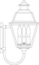 Arroyo Craftsman INB-8GRRM-P - 8" inverness wall mount with glass roof