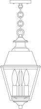 Arroyo Craftsman INH-8MRCLR-MB - 8" inverness pendant with metal roof