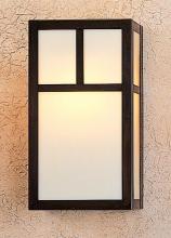 Arroyo Craftsman MS-12TOF-BZ - 12" mission sconce with t-bar overlay