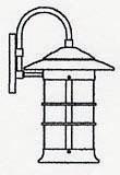 Arroyo Craftsman NB-9LCR-P - 9" newport long body wall mount