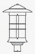 Arroyo Craftsman NP-14LF-RC - 14" newport long body post mount fixture