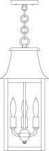 Arroyo Craftsman ORH-8RM-P - 8" orpington pendant